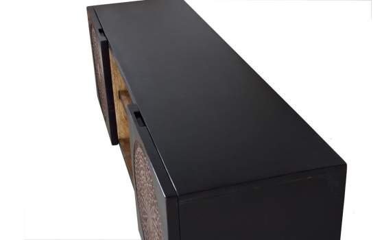 Mueble TV 2 Puertas Talladas Estilo Oriental Serie Aizola