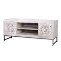 Mueble TV 2 Puertas Talladas Mandala Etnico Serie Mykonos