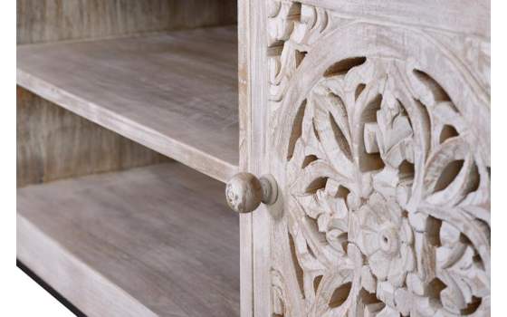 Mueble TV 2 Puertas Talladas Mandala Etnico Serie Mykonos
