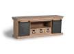 Mueble TV 3 Cajones 2 Puertas Correderas Industrial Darkon