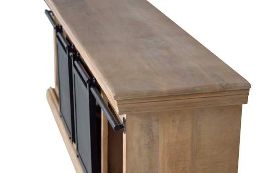 Mueble TV 3 Cajones 2 Puertas Correderas Industrial Darkon