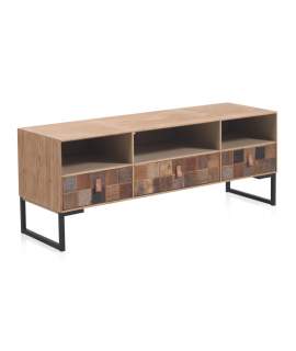 Mueble TV 3 Cajones Industrial Tablas Recicladas Serie Aerts