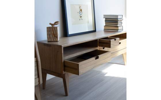 Mueble TV 4 Cajones 2 Huecos Estilo Nordico Serie Scandi