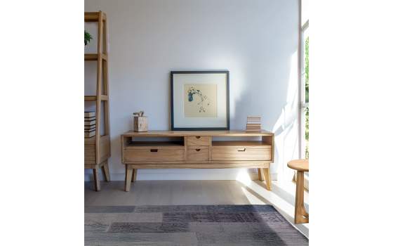 Mueble TV 4 Cajones 2 Huecos Estilo Nordico Serie Scandi