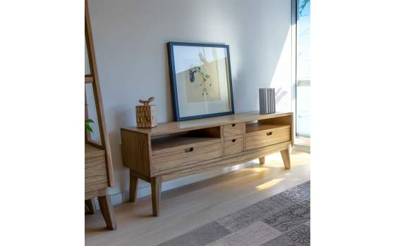 Mueble TV 4 Cajones 2 Huecos Estilo Nordico Serie Scandi