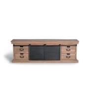 Mueble TV 4 Cajones 2 Puertas Correderas Industrial Darkon