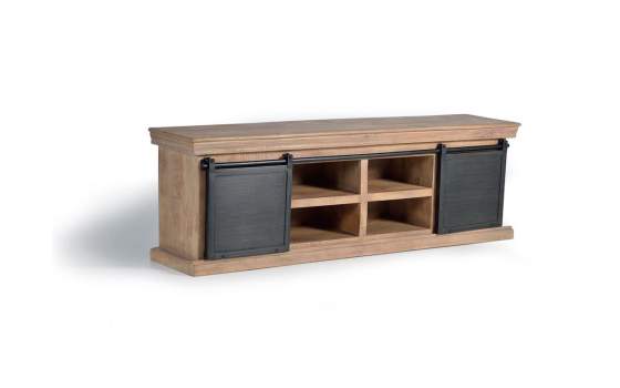 Mueble TV 4 Cajones 2 Puertas Correderas Industrial Darkon
