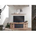 Mueble TV 4 Cajones 2 Puertas Correderas Industrial Darkon