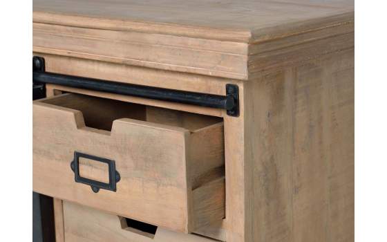 Mueble TV 4 Cajones 2 Puertas Correderas Industrial Darkon