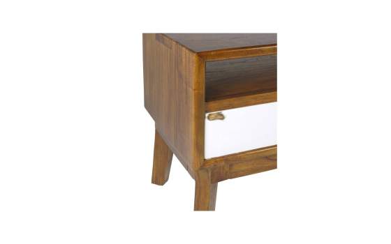 Mueble TV  4 Cajones Bicolor Estilo Colonial Serie Nordik