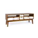 Mueble TV  4 Cajones Bicolor Estilo Colonial Serie Nordik