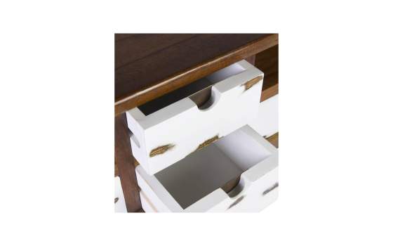 Mueble TV  4 Cajones Bicolor Estilo Colonial Serie Nordik