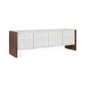 Mueble TV 4 Puertas Bicolor Blanco Madera Viren