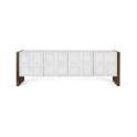 Mueble TV 4 Puertas Bicolor Blanco Madera Viren