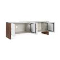 Mueble TV 4 Puertas Bicolor Blanco Madera Viren