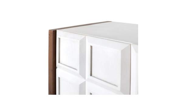 Mueble TV 4 Puertas Bicolor Blanco Madera Viren