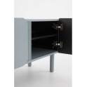 Mueble TV 4 Puertas Lisas Color Azul Paloma Serie Axally