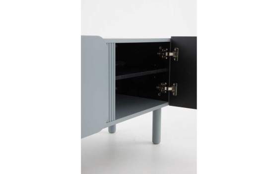 Mueble TV 4 Puertas Lisas Color Azul Paloma Serie Axally