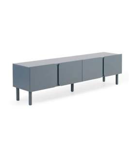 Mueble TV 4 Puertas Lisas Color Azul Paloma Serie Axally Mueble TV 4 Puertas Lisas Color Azul Paloma Serie Axally