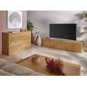 Mueble TV 4 Puertas Madera Fresno Natural Serie Nereide