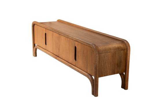 Mueble TV 4 Puertas Mango Natural - Serie Abadin
