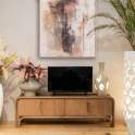 Mueble TV 4 Puertas Mango Natural - Serie Abadin