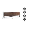 Mueble TV 4 Puertas Patas Metal - Serie Ocaso