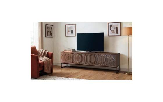 Mueble TV 4 Puertas Patas Metal - Serie Ocaso