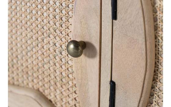 Mueble TV 4 Puertas Rejilla Ratan y Madera Serie Bargues