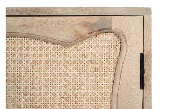 Mueble TV 4 Puertas Rejilla Ratan y Madera Serie Bargues