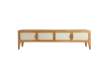 Mueble TV 4 Puertas Tejido Bambu Beige - Serie Lattes