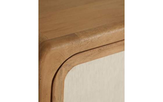 Mueble TV 4 Puertas Tejido Bambu Beige - Serie Lattes