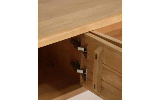 Mueble TV 4 Puertas Tejido Bambu Beige - Serie Lattes