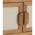 Mueble TV 4 Puertas Tejido Bambu Beige - Serie Lattes