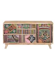 Mueble TV 5 Cajones 1 Puerta Diseño Colores Indio Americano Boho