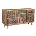 Mueble TV 5 Cajones 1 Puerta Diseño Colores Indio Americano Boho