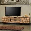 Mueble TV Acacia Natural 2 Puertas 2 Cajones Barons