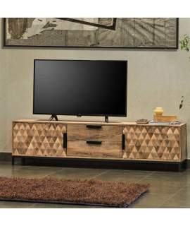 Mueble TV Acacia Natural 2 Puertas 2 Cajones Barons