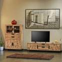 Mueble TV Acacia Natural 2 Puertas 2 Cajones Barons