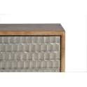 Mueble TV Actual 2 Puertas Plata y Madera Mango Abinos