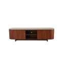 Mueble TV Actual 2 Puertas y Estantes Color Nogal Serie Allois