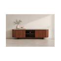 Mueble TV Actual 2 Puertas y Estantes Color Nogal Serie Allois
