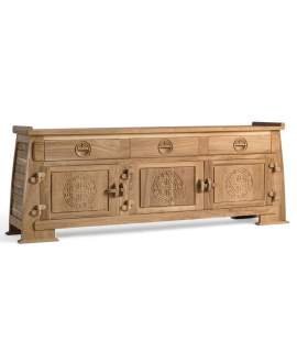 Mueble TV Actual 3 Puertas 3 Cajones Madera Teca Serie Aness