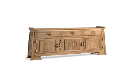 Mueble TV Actual 3 Puertas 3 Cajones Madera Teca Serie Aness