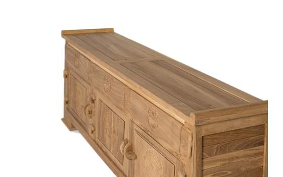 Mueble TV Actual 3 Puertas 3 Cajones Madera Teca Serie Aness