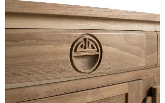 Mueble TV Actual 3 Puertas 3 Cajones Madera Teca Serie Aness