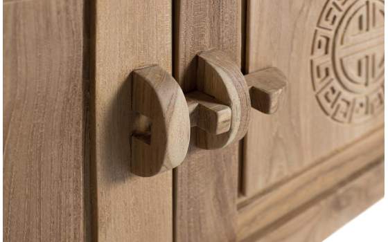 Mueble TV Actual 3 Puertas 3 Cajones Madera Teca Serie Aness