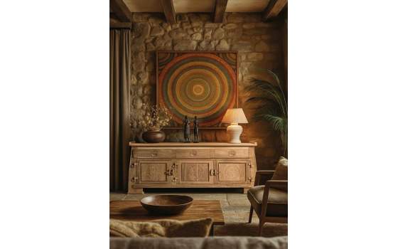 Mueble TV Actual 3 Puertas 3 Cajones Madera Teca Serie Aness