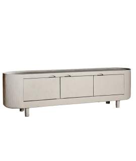 Mueble TV Actual 3 Puertas Blanco Crema Serie Halsua