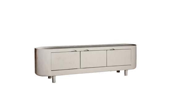 Mueble TV Actual 3 Puertas Blanco Crema Serie Halsua